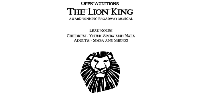 The Lion King Casting Call Auditions